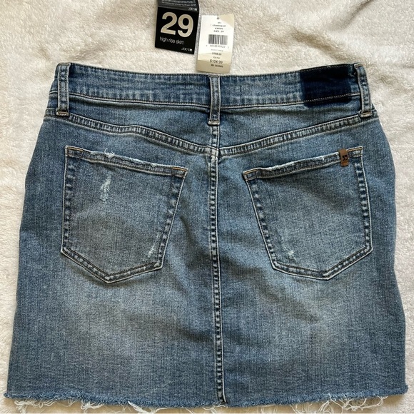 New Joe’s Jeans Karen High Rise Denim Distressed Mini Skirt Women Size 29 - Picture 2 of 8